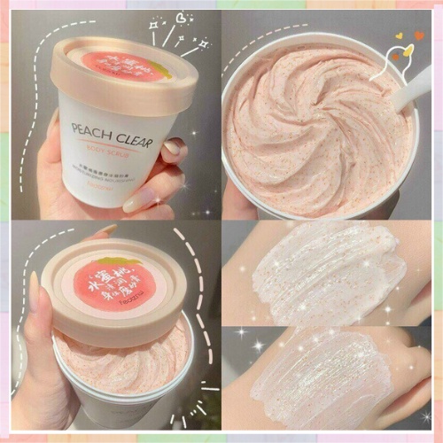 (BÁN SỈ) Tẩy Da Chết Toàn Thân Heyxi Đào Peach Clear Body Scrub Moisturizing Nourishing 200g