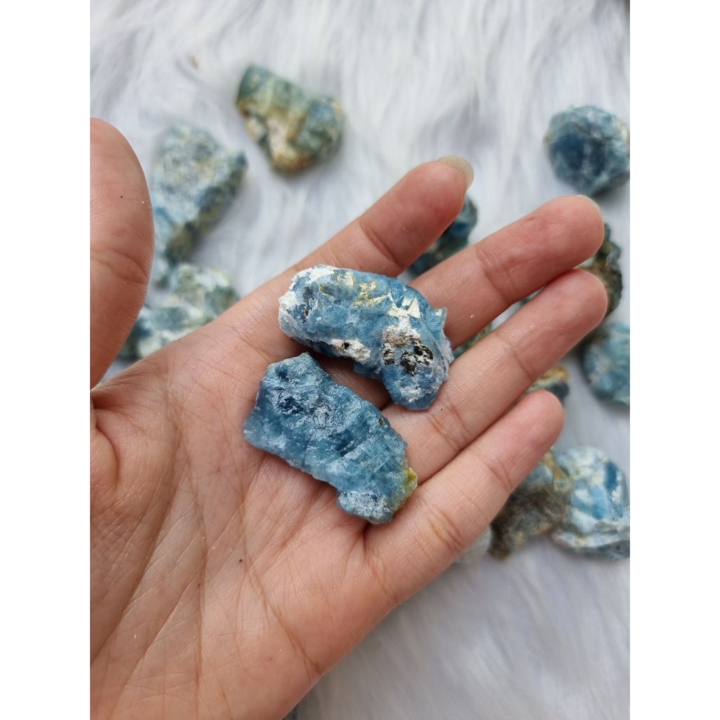 Đá thô Aquamarine  tự nhiên, đá thanh tẩy dùng trong Tarot, Reiki