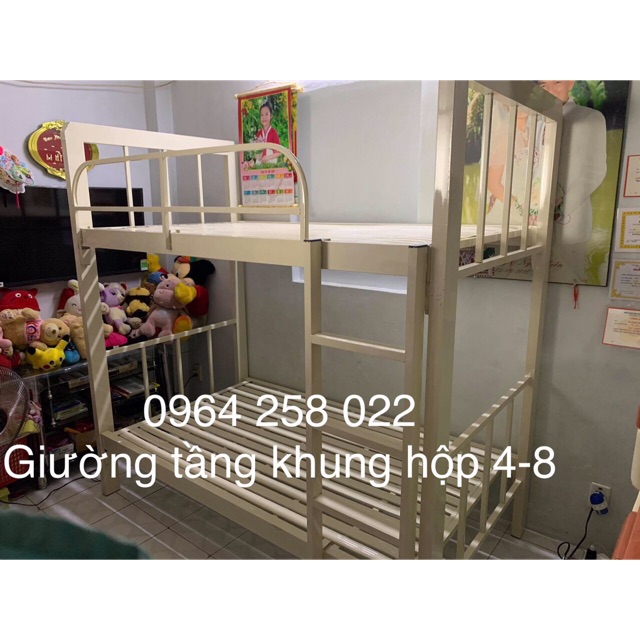 Giường tầng khung hộp ngang 1m dài 2m freeship tphcm (hình chụp thật)