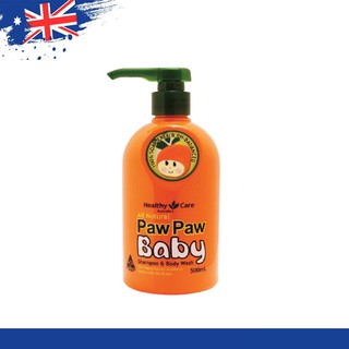 Sữa tắm gội cho bé Healthy Care All Natural Paw Paw Baby 500ml Úc