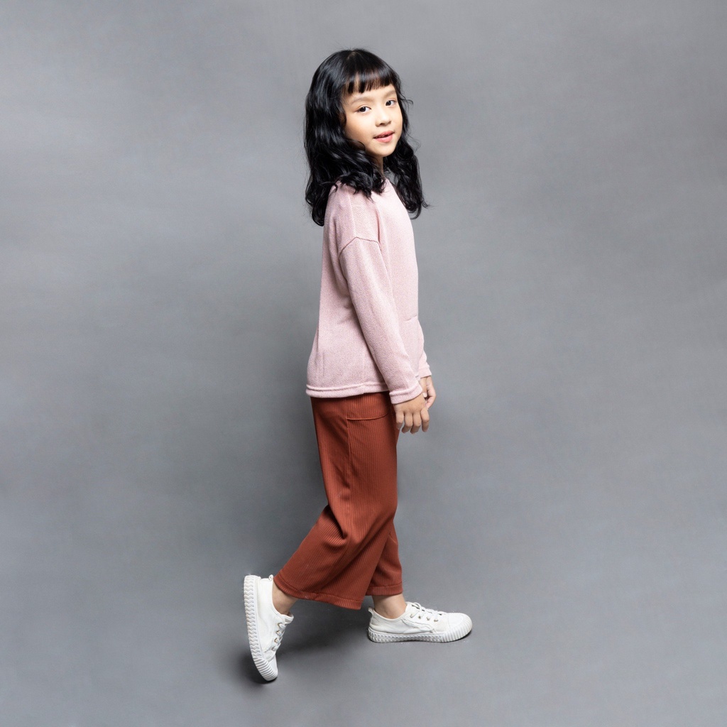 Áo len bé gái SAYME dáng rủ suông mềm mại form rộng thời trang thu đông GCSW0001-2