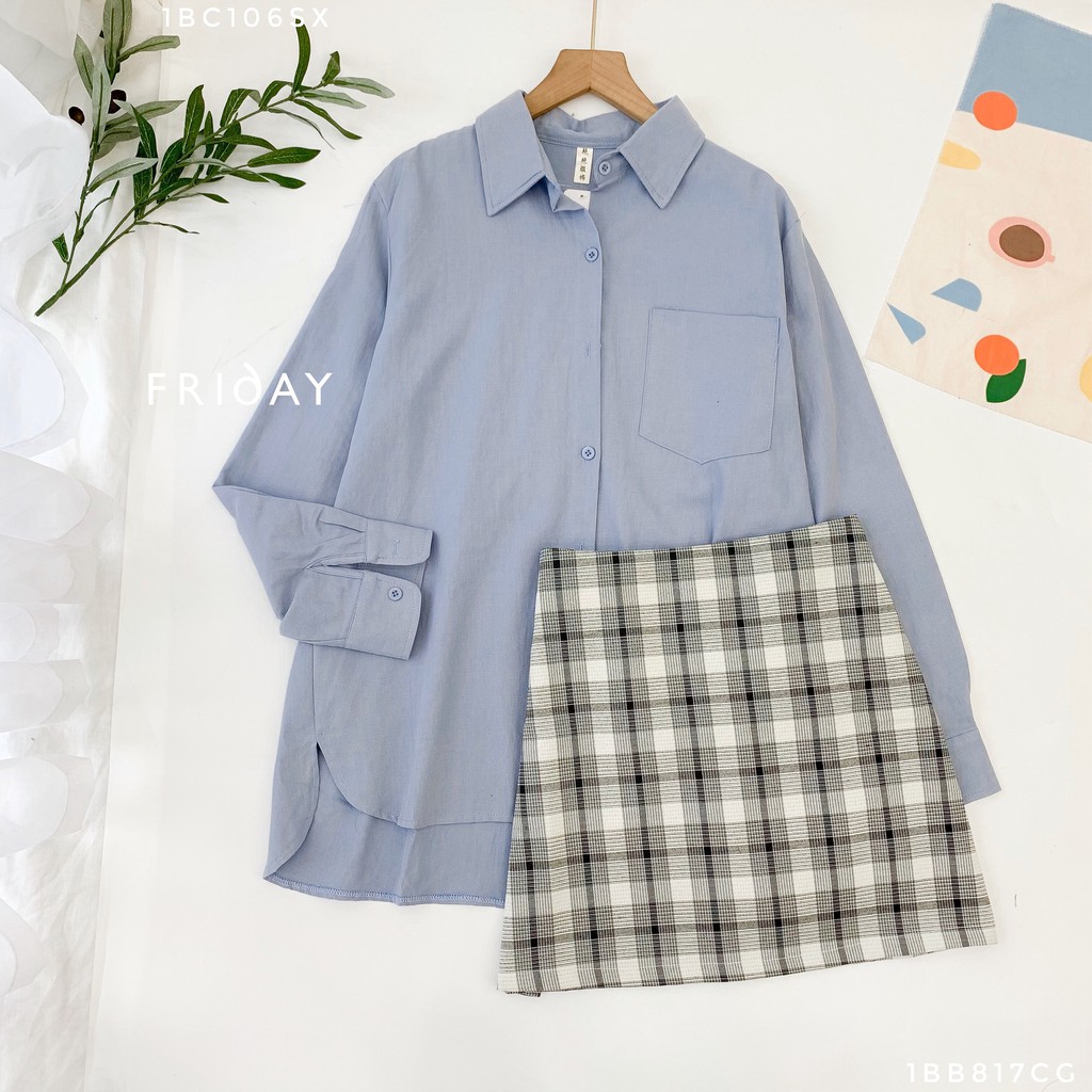 Áo sơ mi quốc dân form rộng dài tay chất liệu thô mềm Friday | BigBuy360 - bigbuy360.vn