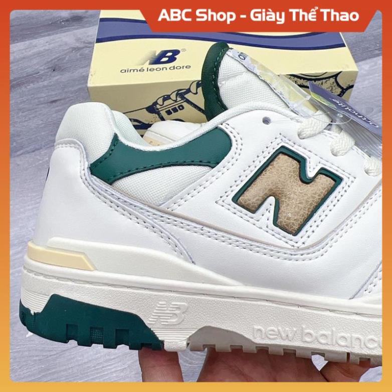 [Free Ship + Hàng Xịn] Giày New Balance 550 Green Yellow, Giày New NB crt300 574 trắng kem vàng full box