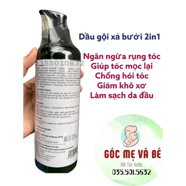 DẦU GỘI XẢ BƯỞI 500ML 2IN1