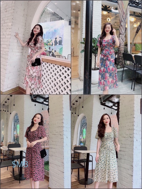 [Mã WARN25 giảm 25k đơn 200k] Đầm hoa 🌷Đầm suông hoa nhún thân 🌷FREESHIP 🌷Nhập MADEBY20 giảm 20k đơn trên 300k | BigBuy360 - bigbuy360.vn