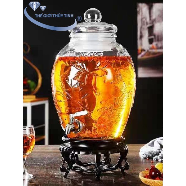 Bình Thủy Tinh Cá Chép 15L