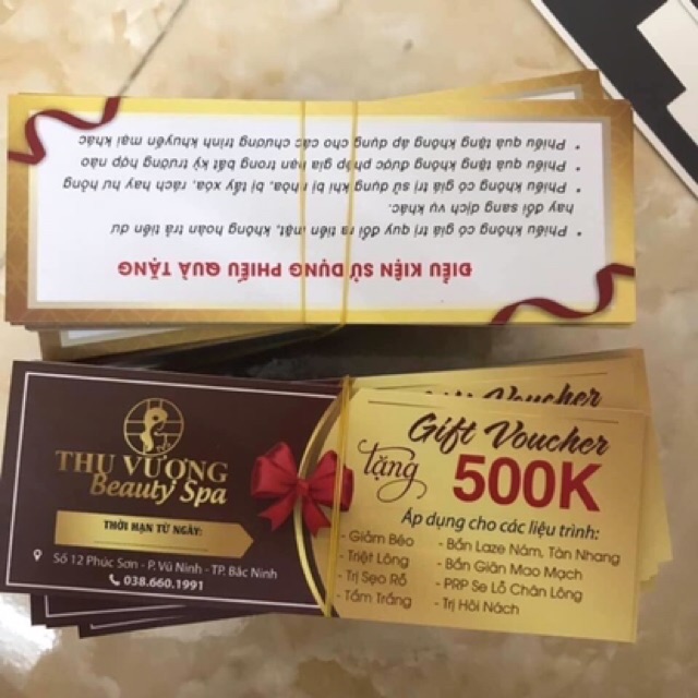 Thiết kế in ấn danh thiếp thẻ liệu trình - thẻ tích điểm