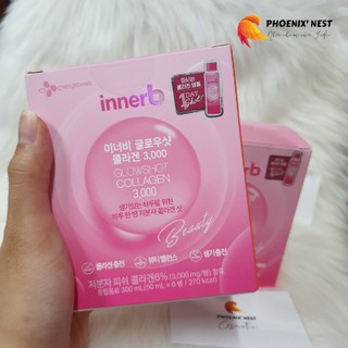 [Chính hãng] Hộp 6 Chai Nước Uống Bổ Sung Collagen Innerb Glowshot Collagen 50mlx6