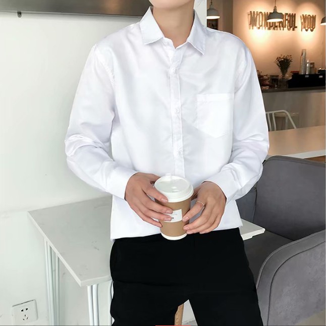 Áo Sơ Mi Dáng Dài Màu Trơn Thời Trang Mùa Hè Cho Nam