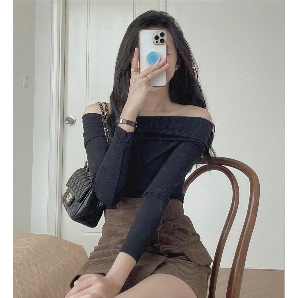 Chân Váy Nhung Khuy Nữ - Váy trơn tăm dáng ngắn, form ôm, thiết kế túi giả, đơn giản, cá tính HOT | BigBuy360 - bigbuy360.vn