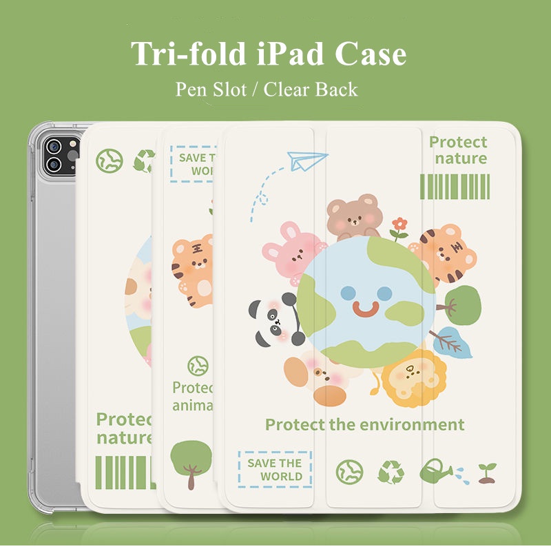 Ốp máy tính bảng có ngăn đựng bút tùy chọn thích hợp cho iPad 10.2" Gen7/8/9 Pro11" Pro12.9" 2020/21 Air4 Air5 10.9"