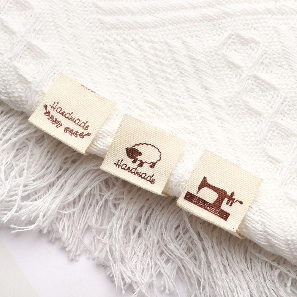 Set 50 Nhãn Dán Quần Áo Đan Len DIY Hình Chú Cừu Dễ Thương Xinh Xắn