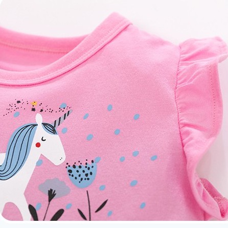 Mã QW282 váy hồng hình ngựa Pony ngọt ngào đáng yêu của Little Maven cho bé gái
