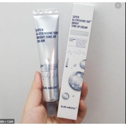 Kem dưỡng nâng tông trắng da SUR.MEDIC SURMEDIC+ Super Glutathione 100 Bright Tone Up Cream 40ml