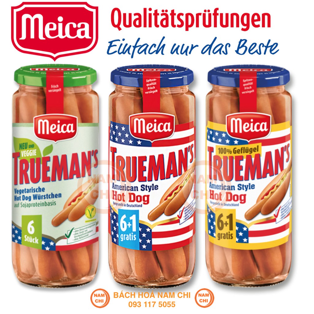 XÚC XÍCH ĐỨC MEICA TRUEMAN'S AMERICAN STYLE HOT DOG 540G ĂN CỰC NGON CỰC ĐÃ
