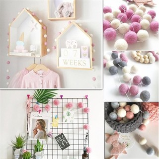Bộ 30 quả bóng bằng len kích thước 2cm dùng trang trí nhà