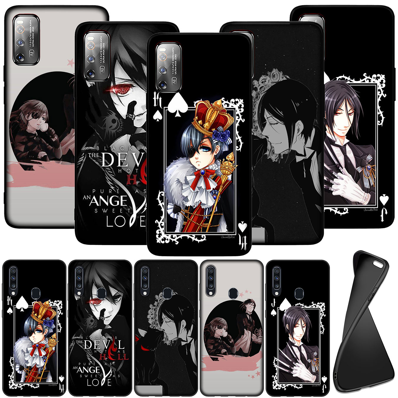 Ốp Lưng Silicone In Hình Nhân Vật Black Butler Cho Oppo Realme C17 C15 C12 X3 Xt X2 X7 7 7i Nrz 20 Pro Realme7I Realmec12