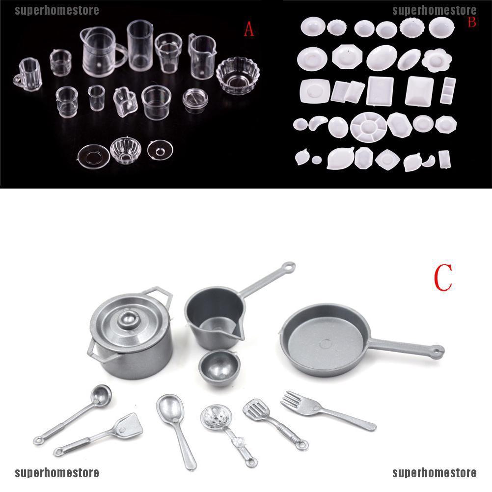Set 10-15 Ly Chén Dĩa Trang Trí Nhà Búp Bê