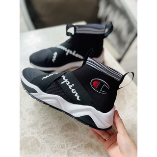 Giày sneaker nam champion đen ko dây size fit chân 40.5/41/41.5/42/42.5 - hàng full box, nhập mỹ