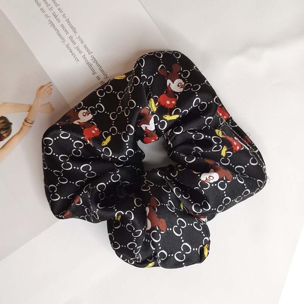 FORBETTER Dây Cột Tóc Lông Nhung Hình Mickey Minnie Phong Cách Hàn Quốc Dễ Thương Cho Bé Gái