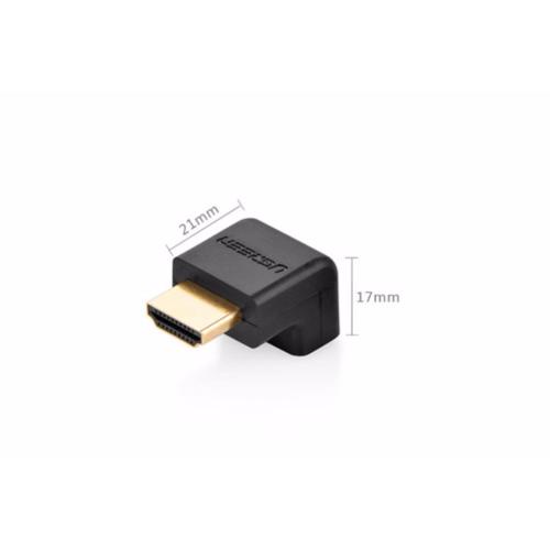 Đầu nối cổng HDMI male sang HDMI female vuông góc 90 độ UGREEN 20109 - Hàngi chính hãng - Bảo hành 18 tháng