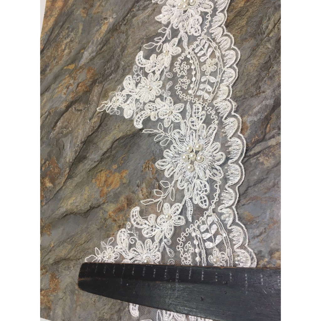 Ren chân cao cấp RC170510 bản 16cm dùng may váy đầm thời trang, váy cưới, làm đồ decor trang trí