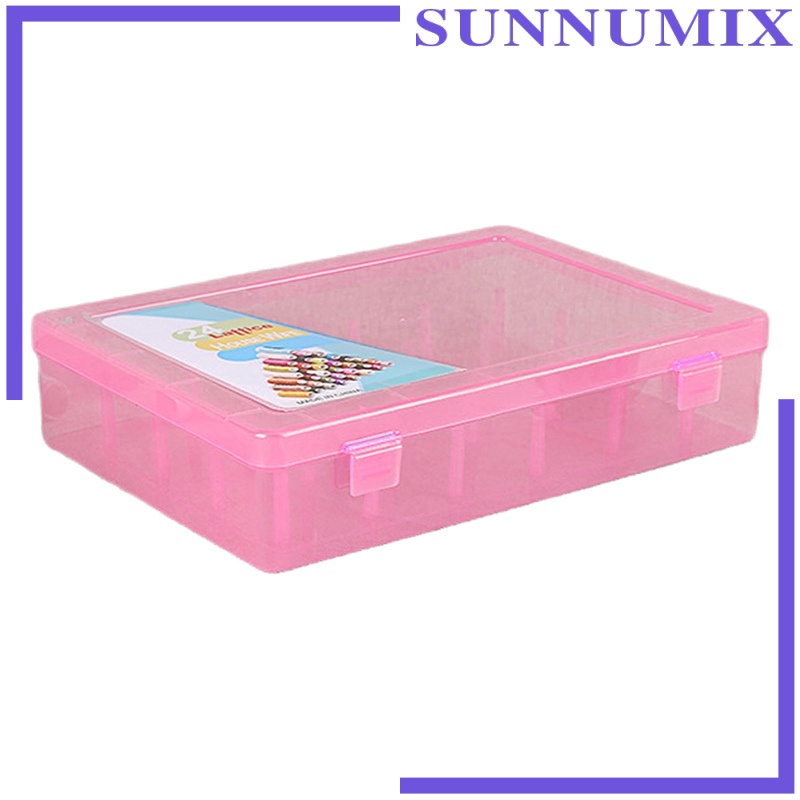 [SUNNIMIX]Sewing Thread Storage Box 42 Spools Case Holder Container Organizer Sorting