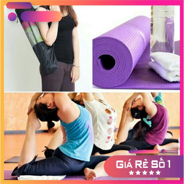 [ SIÊU KHUYẾN MẠI ] Thảm tập Yoga tặng túi lưới đeo.