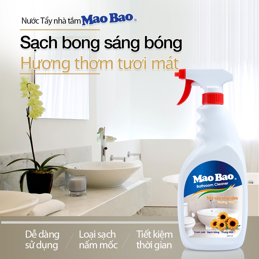 Nước Tẩy Nhà Tắm Mao Bao Bộ 2 Chai 600ml/chai