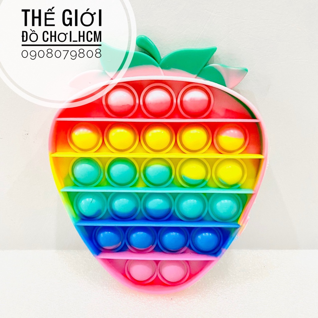 [HOT - VUI NHỘN] Đồ chơi bóp bong bóng Pop it Fidget toy, giúp giảm căng thẳng, hình hoa quả, khủng long.