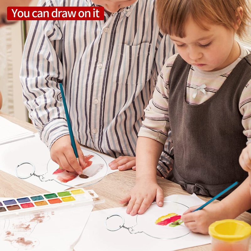 Phụ Kiện Trang Trí Giáng Sinh Bằng Acrylic Trong Suốt Hình Tròn DIY