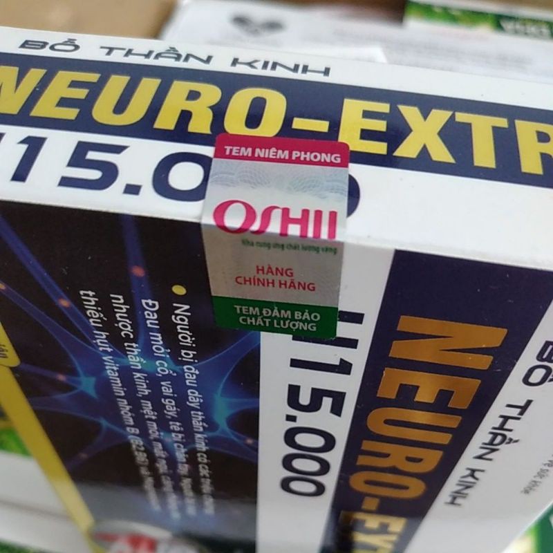 Viên uống bổ thần kinh Neuro Extra H15000 giảm đau thần kinh, đau cổ vai gáy, tê bì chân tay, hạn dùng 2026