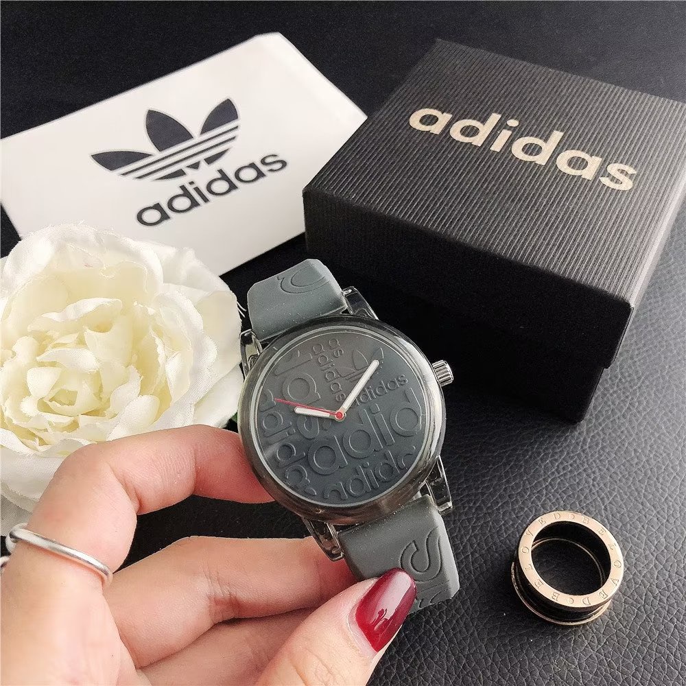 Đồng Hồ Đeo Tay Adidas Mặt Tròn Dây Da Thép Không Gỉ Thời Trang Cho Cặp Đôi
