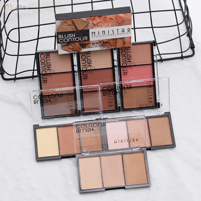 (hàng Mới Về) Set 1 Bảng Phấn Bắt Sáng Tạo Khối 3 Màu Tiện Dụng