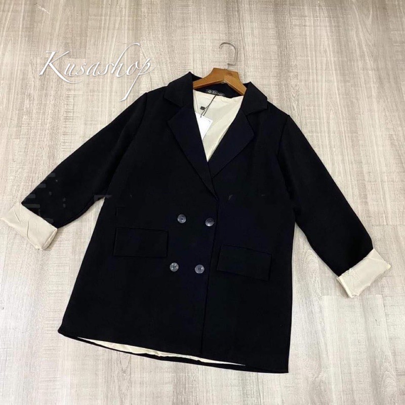 ÁO BLAZER HÀN QUỐC 2 LỚP TÚI NẮP ( ảnh thật/ có sẵn)