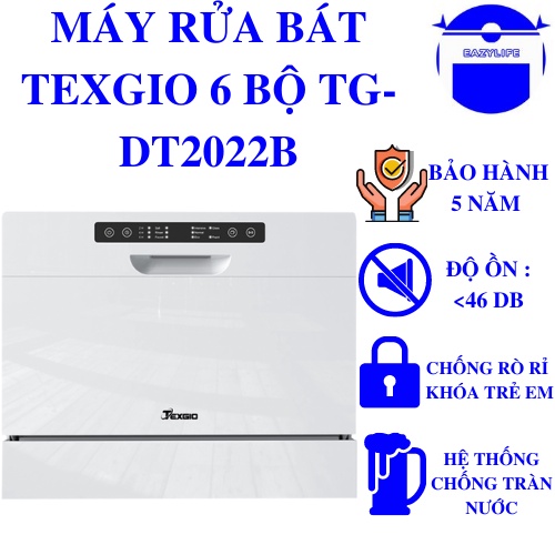 Máy rửa bát Texgio 6 Bộ TG-DT2022B