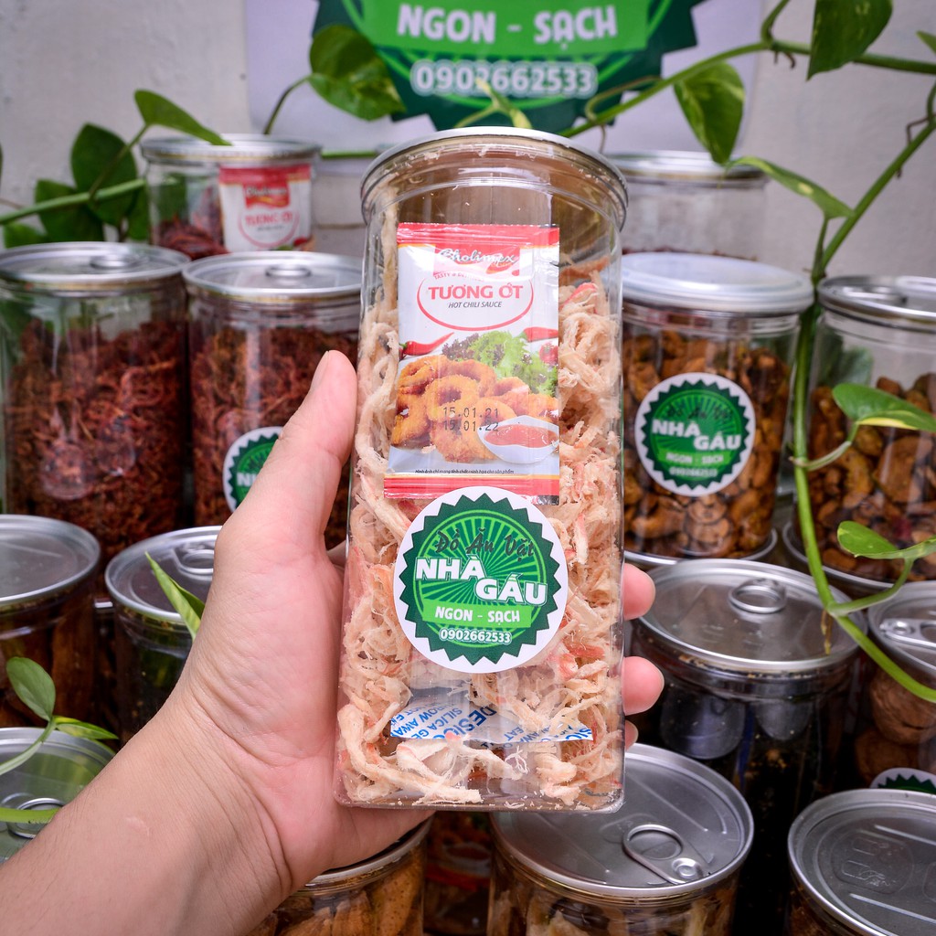 Mực sợi hấp nước dừa loại ngon, đóng hủ nhựa pet - Đồ ăn vặt Nhà Gấu | BigBuy360 - bigbuy360.vn