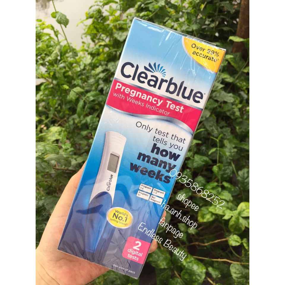 BÚT THỬ THAI ĐIỆN TỬ CHÍNH XÁC 99%  Clearblue Pregnancy Visual Test 5 Pack Exclusive Size