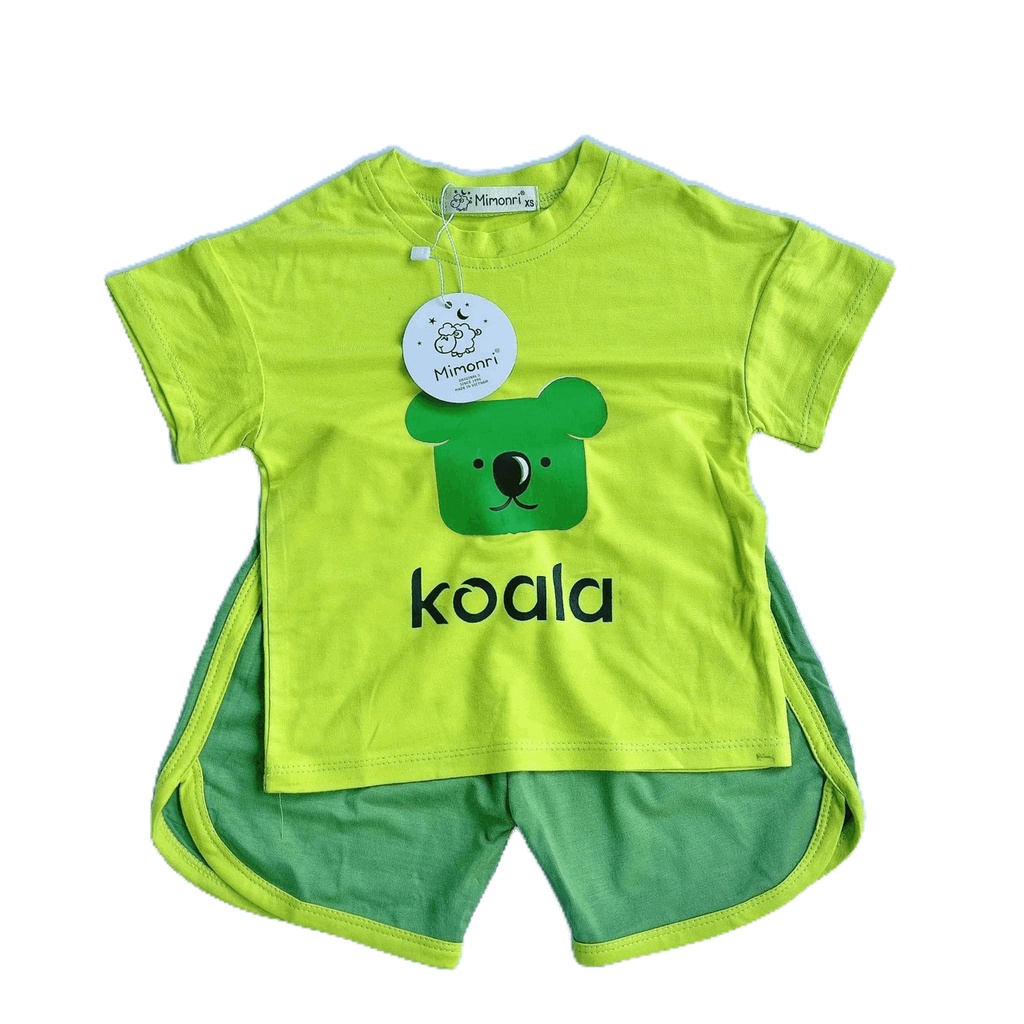 Quần áo bé trai và bé gái tay ngắn chất liệu thun lạnh thoáng mát mùa hè size 80-120cm