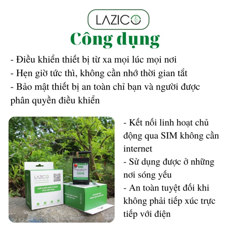 Bộ điều khiển từ xa qua cuộc gọi ,tin nhắn 220V 1500w ES01B cho máy bơm thiết bị điện...công tắc thông minh,ct không dây