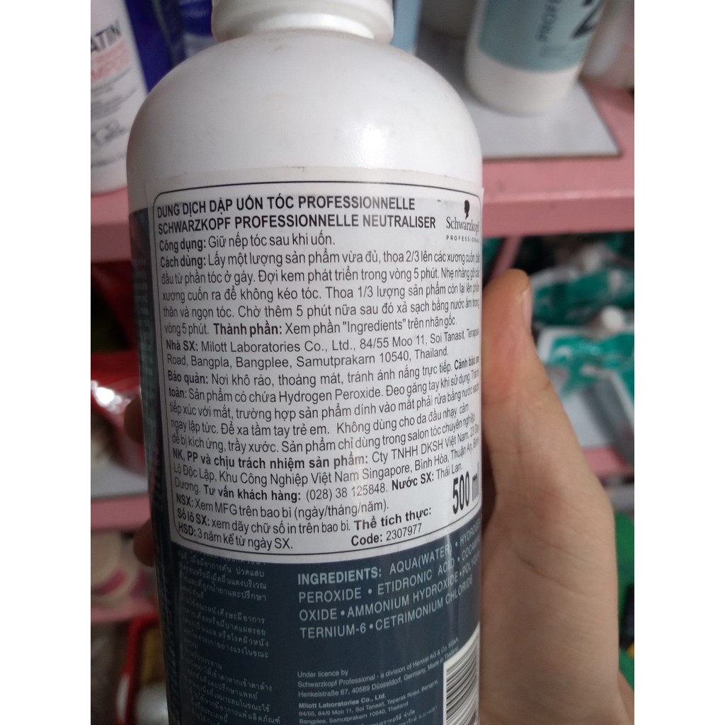 DUNG DỊCH DẬP UỐN TÓC SCHWARZKOPF ( HÀNG CHÍNH HÃNG ) 500ml