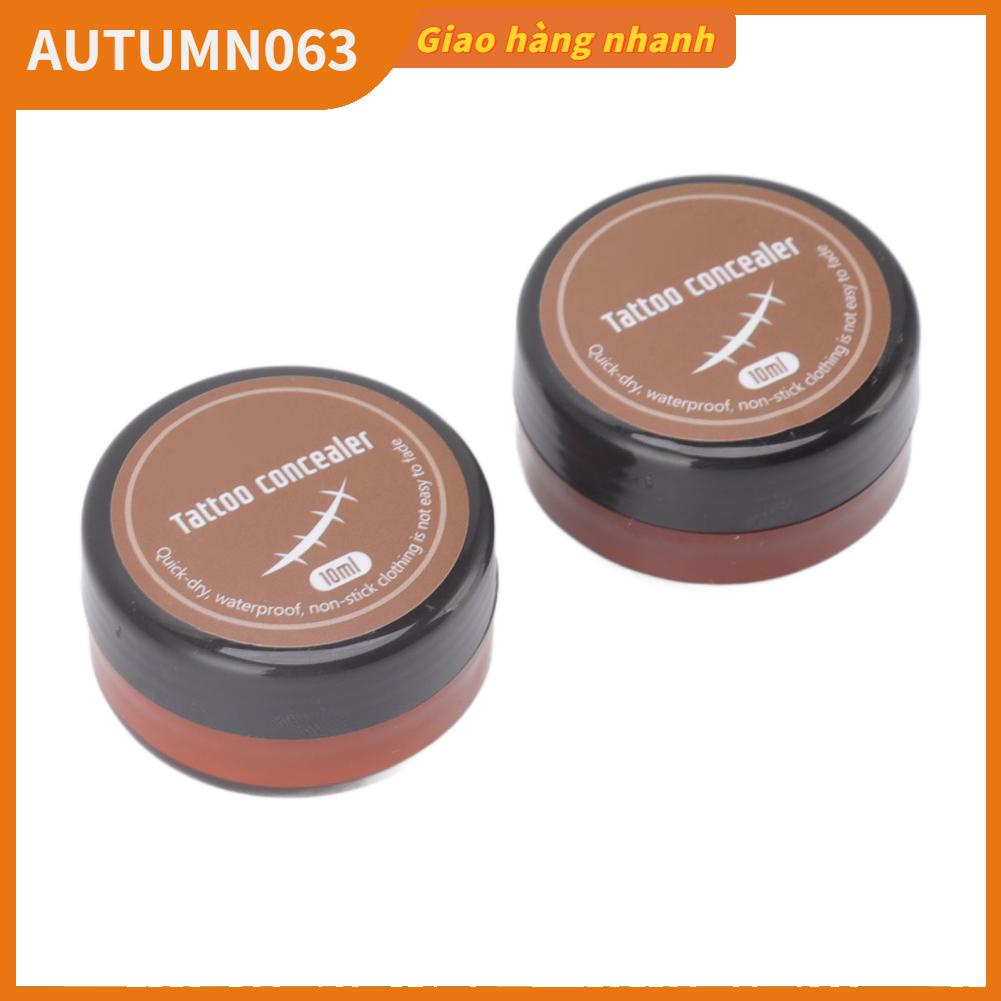 2 Màu Kem Che Khuyết Điểm Hình Xăm Lâu Dài Vết Sẹo Dấu Ấn Phủ Đầy Đủ Trang Không Thấm Nước Autumn063
