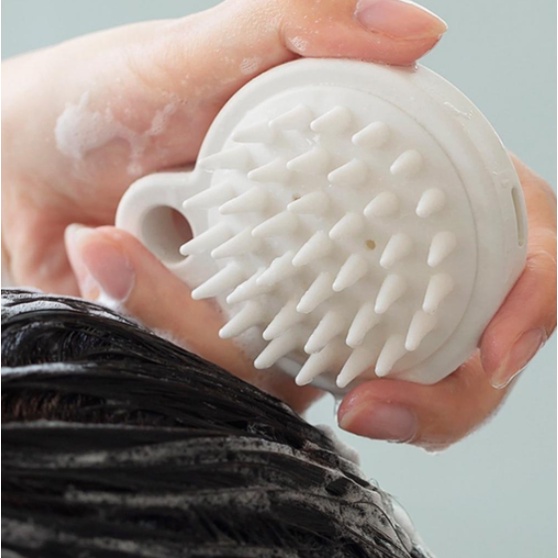 Lược gọi đầu Silicon Muji mềm massage da đầu