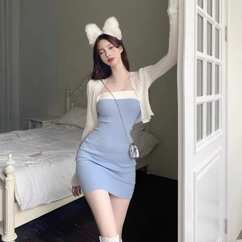 Thời Trang Đầm Ống Không Tay Ôm Dáng Quyến Rũ Cho Nữ Váy