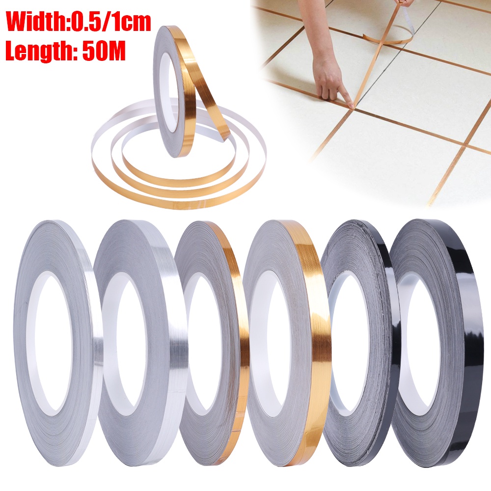 Cuộn Băng Dính Viền Gạch Men / Gạch 50m Chống Thấm Nước Trang Trí Nhà Cửa