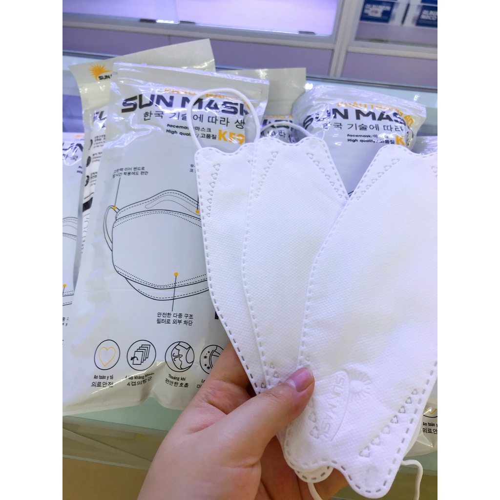 Gói 10 khẩu trang Sunmask KF94 Hàn Quốc