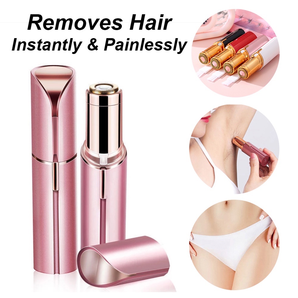 Máy Cạo Râu Đầu Tròn Một Nút Bấm Hình Thỏi Son Tiện Dụng Cho Phụ Nữ