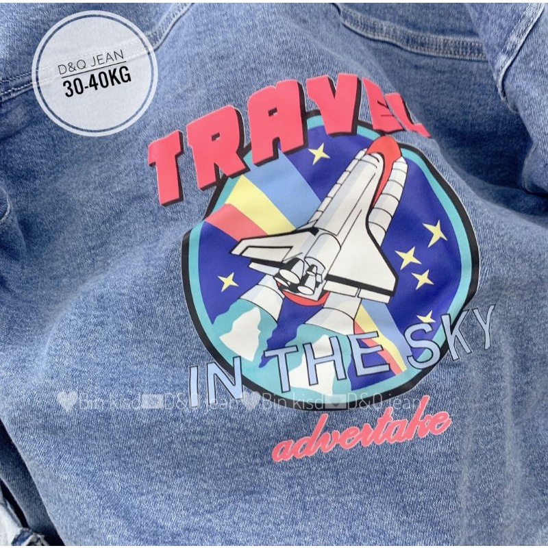 Áo jean bé trai size đại áo khoác bò cho bé trai