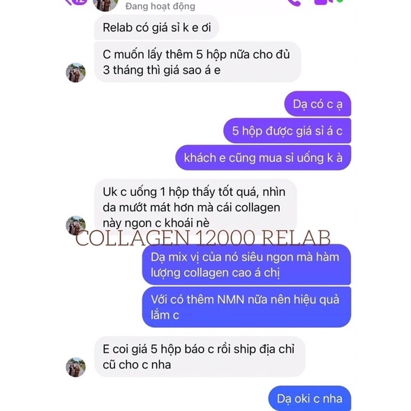 Collagen 12000 Relab Nhật Bản- Full 6 chai