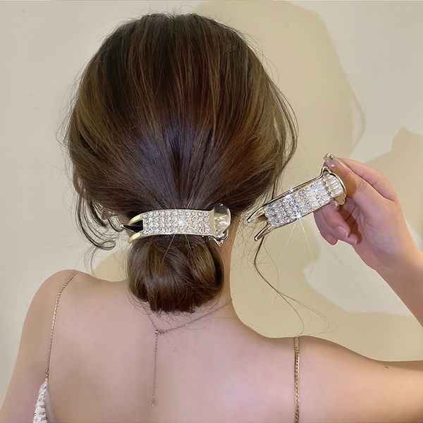 Kẹp Tóc Màu Vàng Cỡ Lớn Phong Cách Hàn Quốc Mới